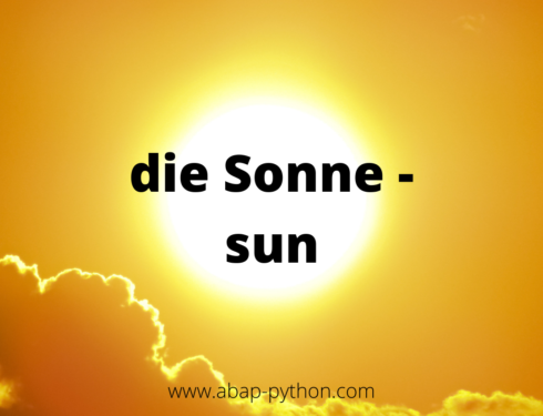 All about the word Sun – Rund um das Wort Sonne