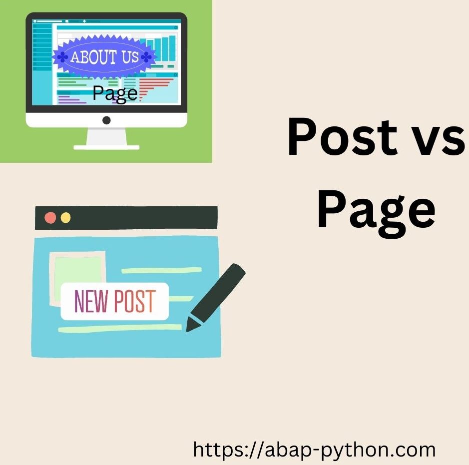 Difference between page and post in wordpress