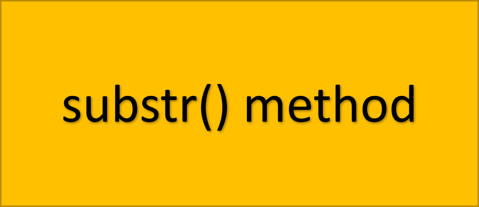 Difference between substr and substring